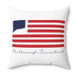 Marlborough Connecticut Flag Spun Polyester Square Pillow
