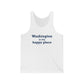 Washington is My Happy Place Unisex Jersey Tank Top