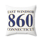 East Windsor 860 Connecticut Polyester Square Pillow