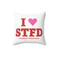 I Heart STFD Spun Polyester Square Pillow