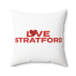 Love Stratford Spun Polyester Square Pillow