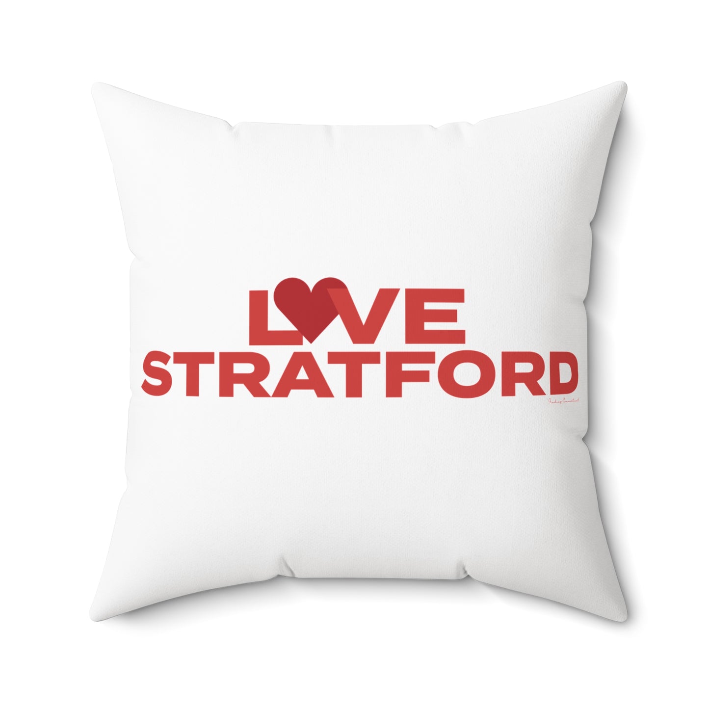Love Stratford Spun Polyester Square Pillow