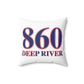 860 Deep River Red, White & Blue Spun Polyester Square Pillow