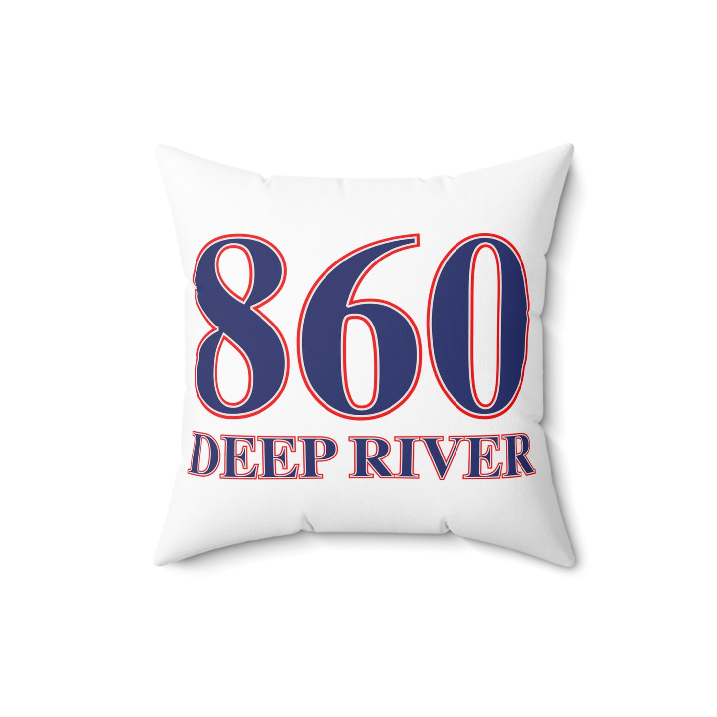 860 Deep River Red, White & Blue Spun Polyester Square Pillow