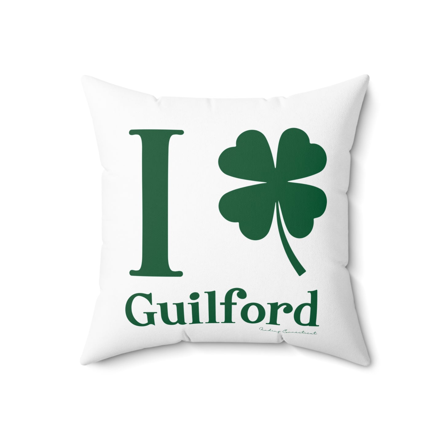 I Clover Guilford Spun Polyester Square Pillow