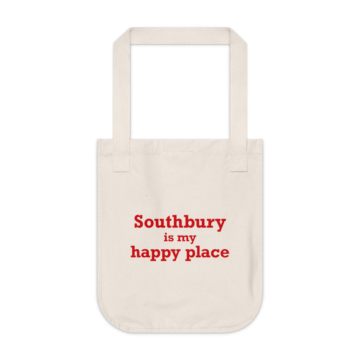 Southbury is My Happy Place Organic Canvas Tote Bag