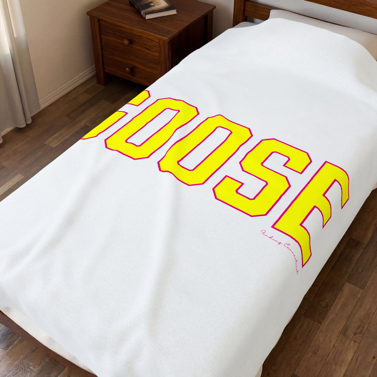 Goose Zip Code Velveteen Plush Blanket