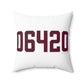 06420 Salem Connecticut Zip Code Spun Polyester Square Pillow