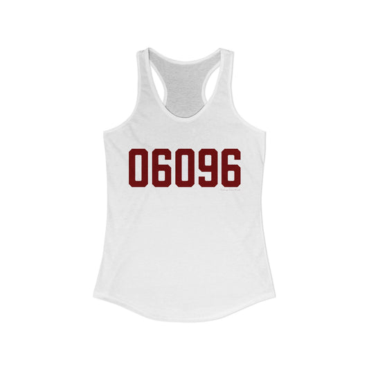 06096 Windsor Locks  Connecticut Zip Code Women's Ideal Racerback Tank Top