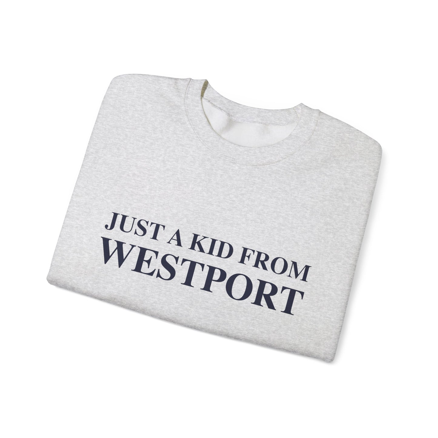 Just a kid from Westport Unisex Heavy Blend™ Crewneck Sweatshirt