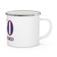 860 Waterford Red, White & Blue Enamel Camping Mug