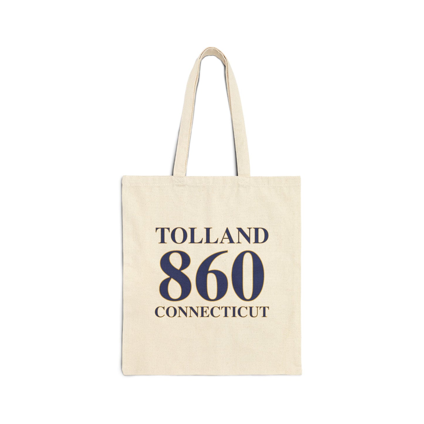 Tolland 860 Connecticut Cotton Canvas Tote Bag