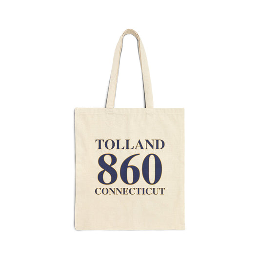 Tolland 860 Connecticut Cotton Canvas Tote Bag