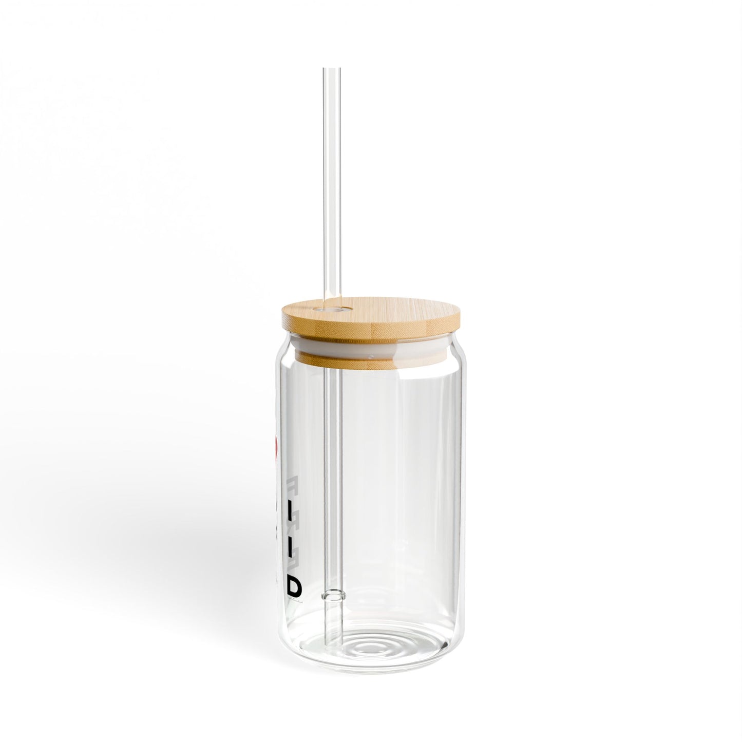 Fairfield Vision Glass Can with Straw and Lid, 16oz