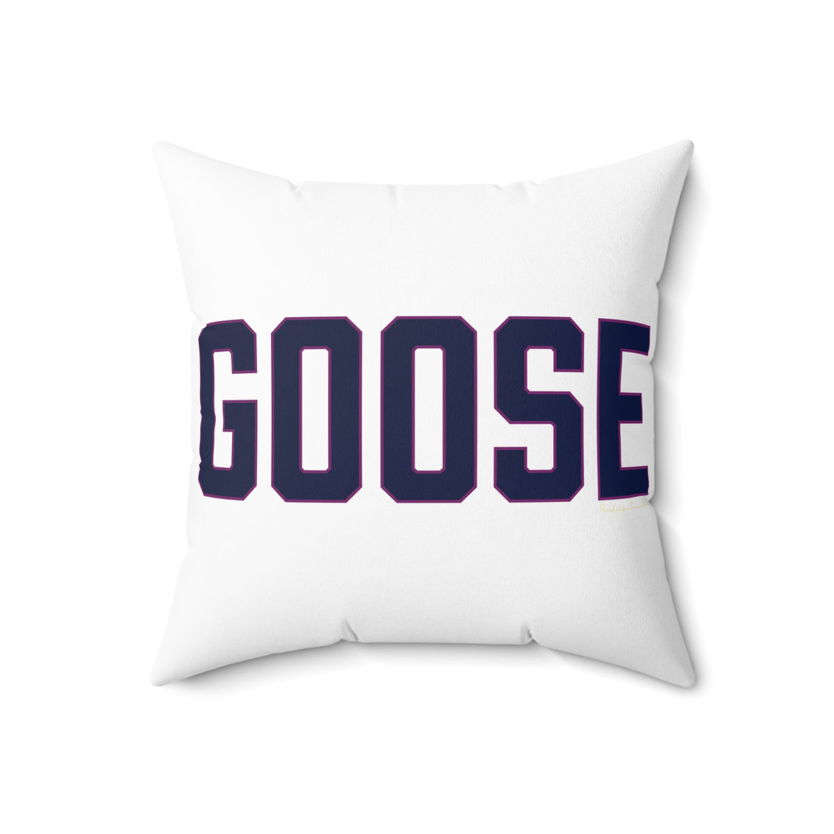 Goose Zip Code Blue & Purple Spun Polyester Square Pillow