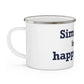 Simsbury is My Happy Place Enamel Camping Mug