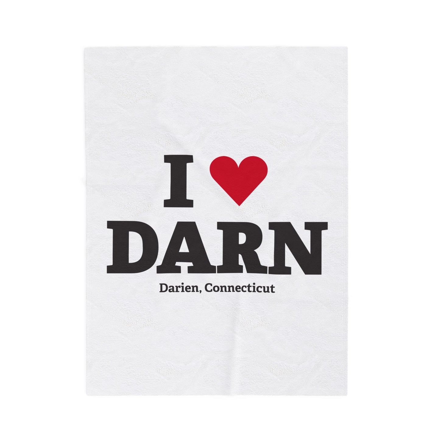 I Heart DARN Velveteen Plush Blanket
