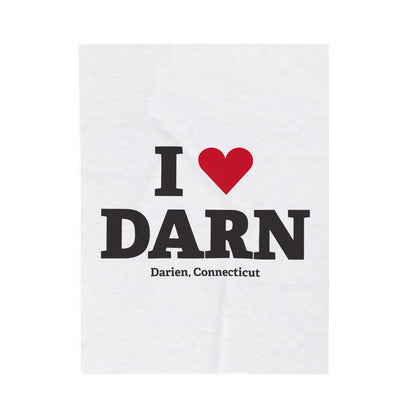 I Heart DARN Velveteen Plush Blanket