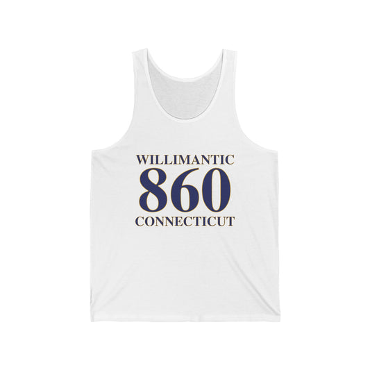 Willimantic 860 Connecticut  Unisex Jersey Tank Top