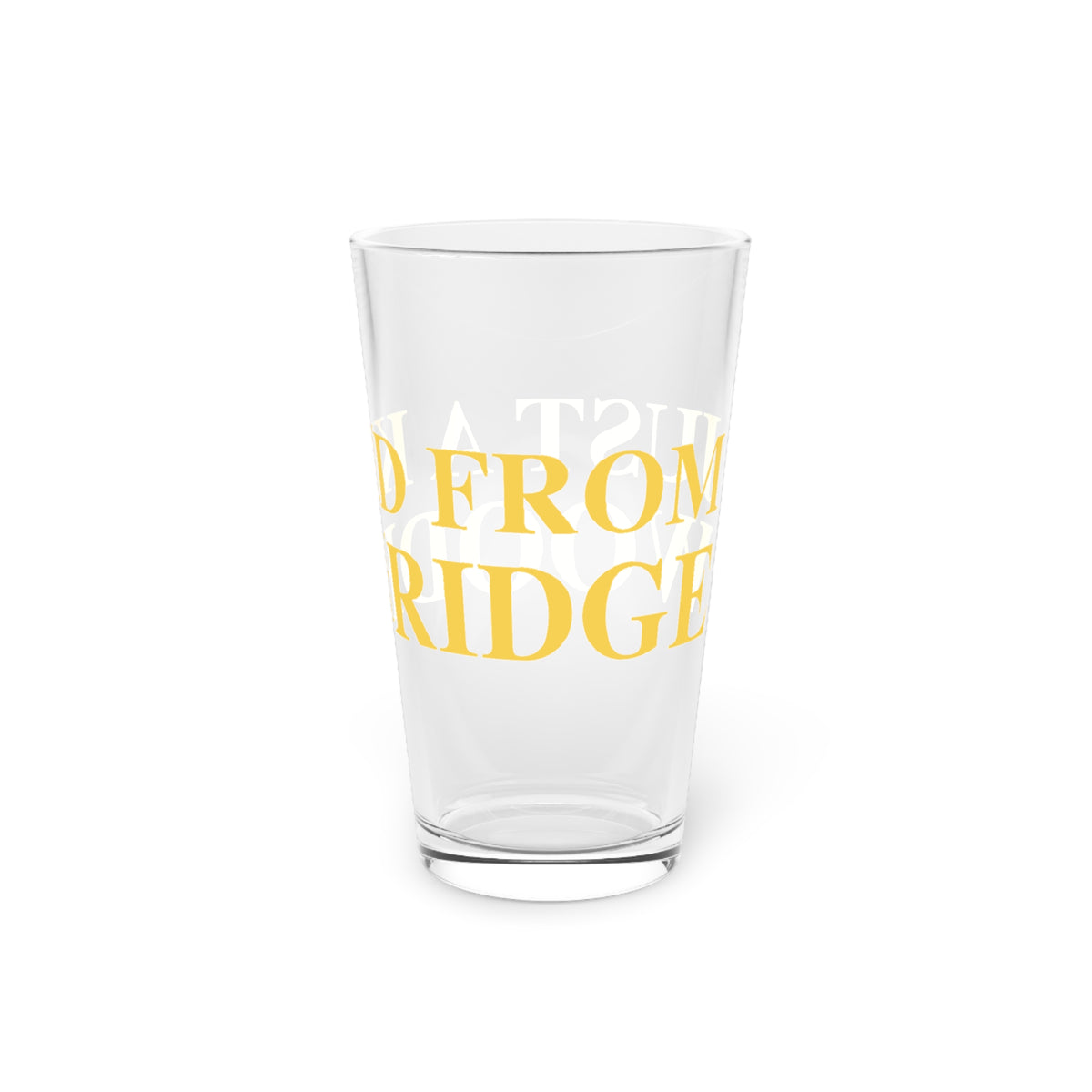 Just a kid from Woodbridge Pint Glass, 16oz