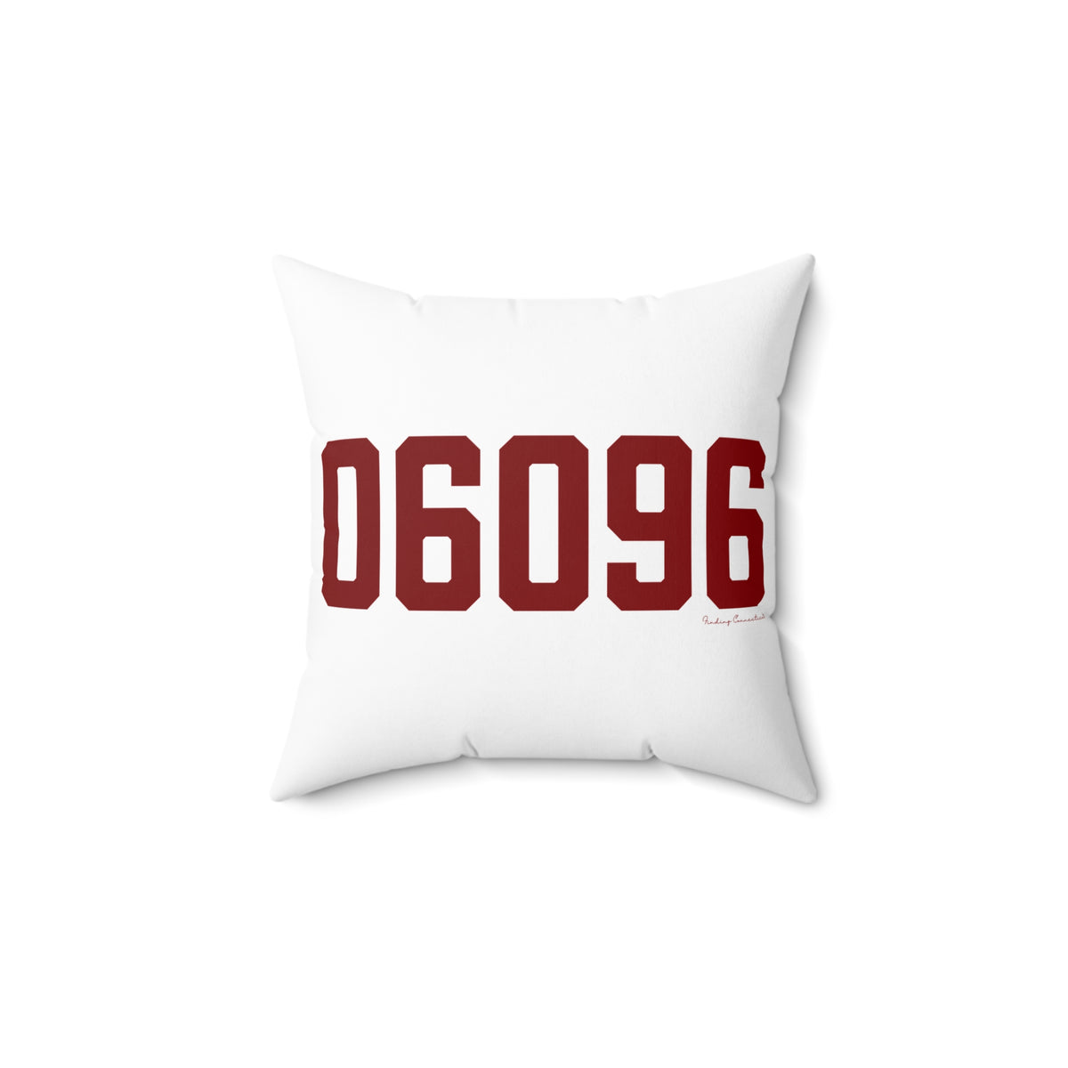 06096 Windsor Locks  Connecticut Zip Code Polyester Square Pillow