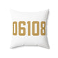 06108 East Hartford Connecticut Zip Code Polyester Square Pillow