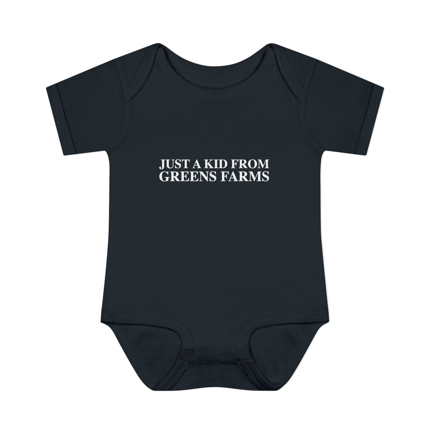 Just a kid from Greens Farms Infant Baby Rib Bodysuit