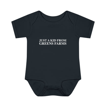 Just a kid from Greens Farms Infant Baby Rib Bodysuit