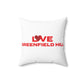 Love Greenfield Hill Spun Polyester Square Pillow