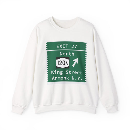 Vintage Merritt Parkway Exit 27 Sign Unisex Heavy Blend™ Crewneck Sweatshirt