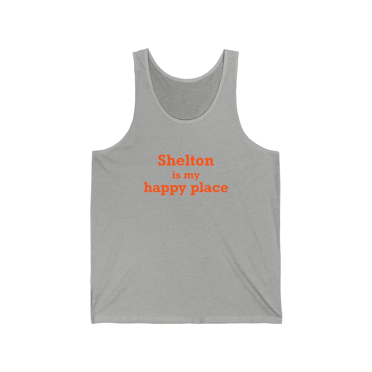 Shelton Is My Happy Place Unisex Jersey Tank Top