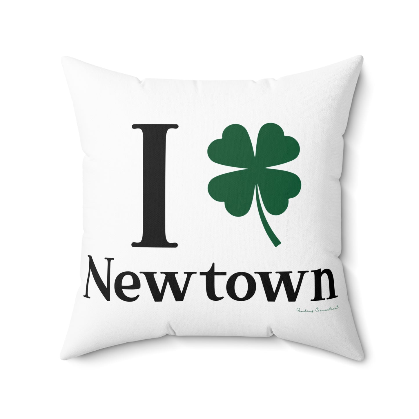 I Clover Newtown Spun Polyester Square Pillow