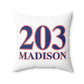 203 Madison Red White & Blue Spun Polyester Square Pillow