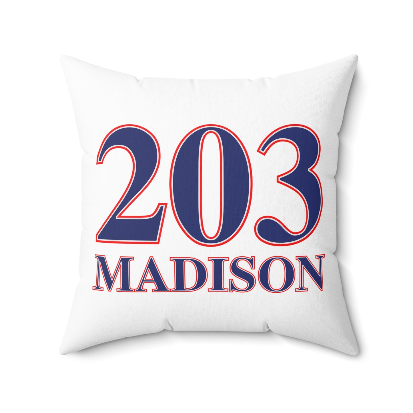 203 Madison Red White & Blue Spun Polyester Square Pillow