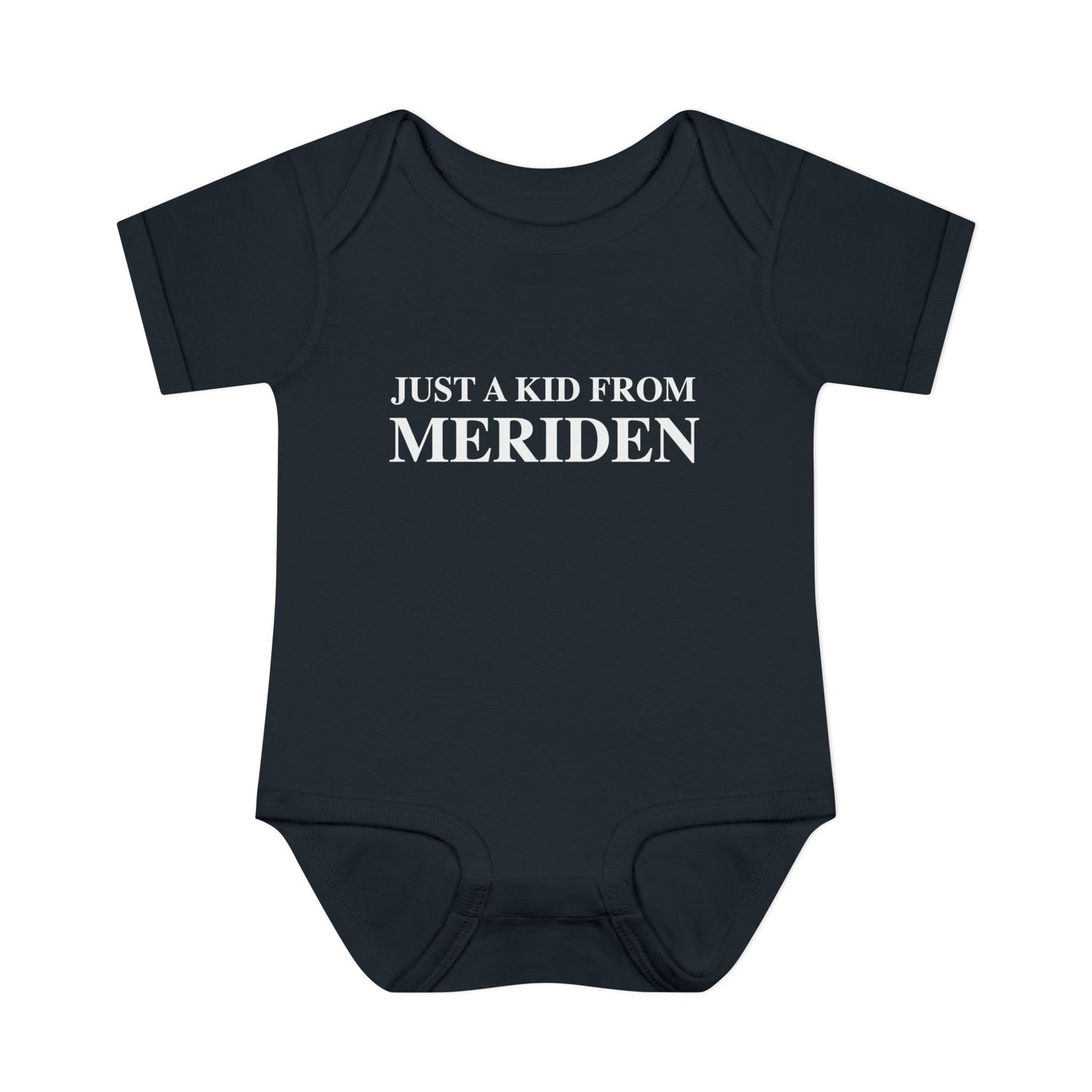 Just a kid from Meriden Infant Baby Rib Bodysuit