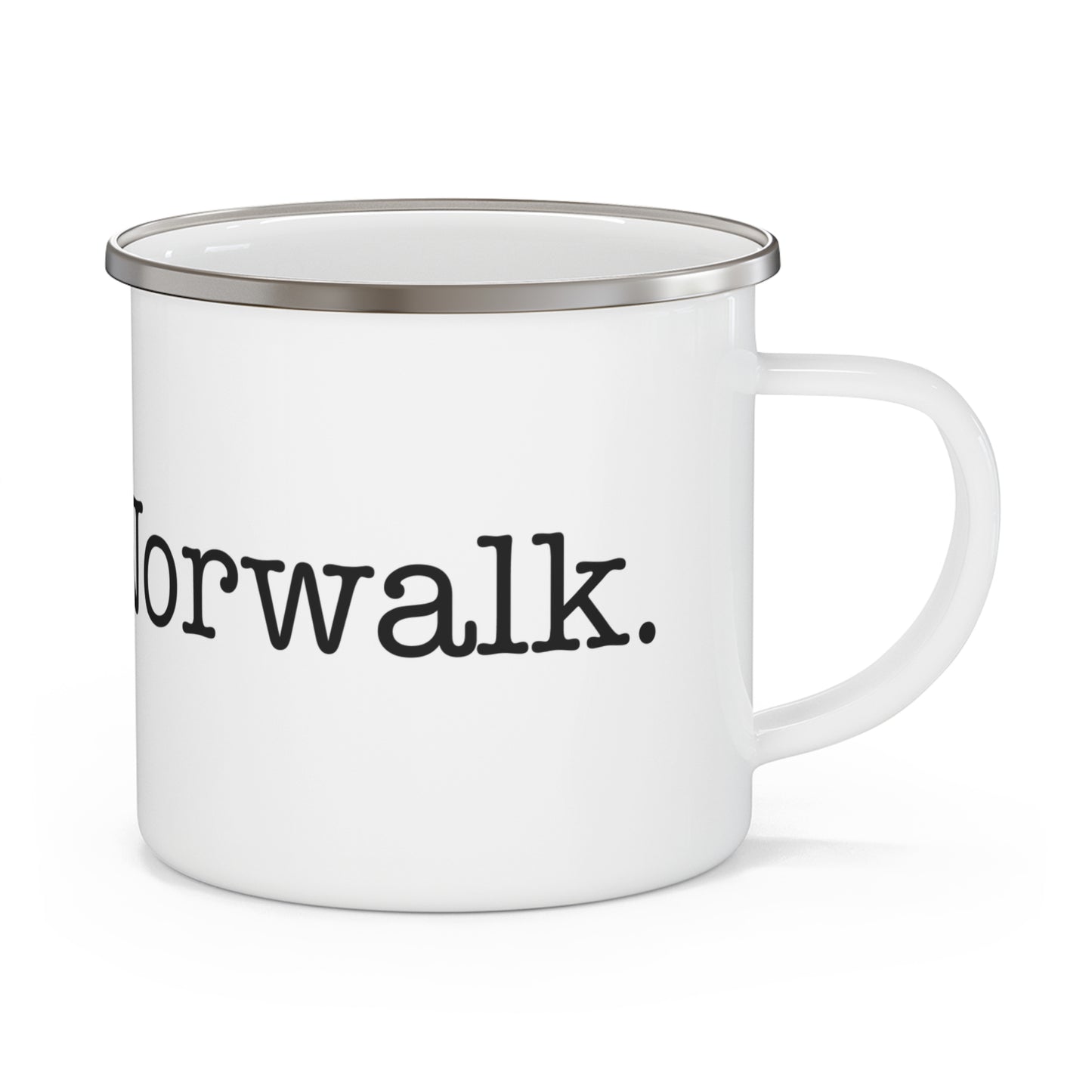 I Heart East Norwalk. Enamel Camping Mug