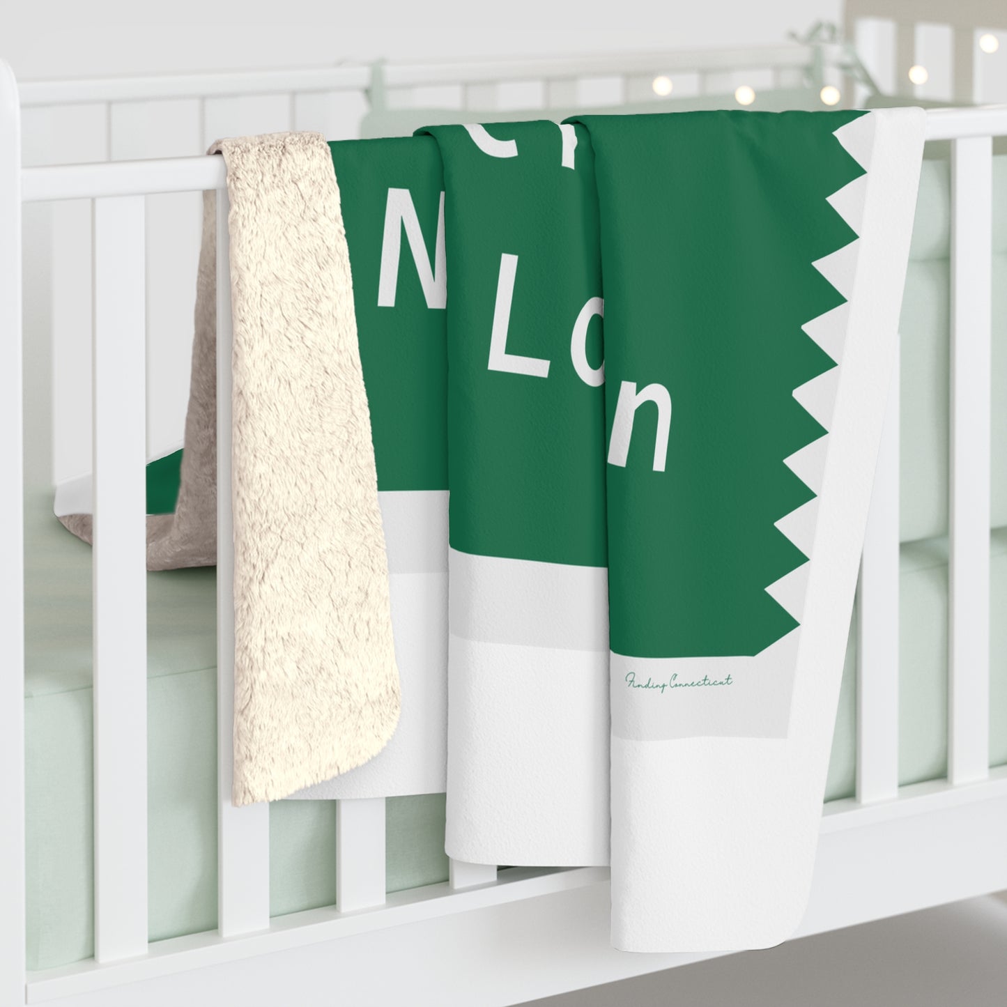 Vintage Merritt Parkway Exit 54 Sign Sherpa Fleece Blanket