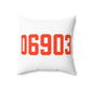 06903 Stamford Connecticut Zip Code Spun Polyester Square Pillow