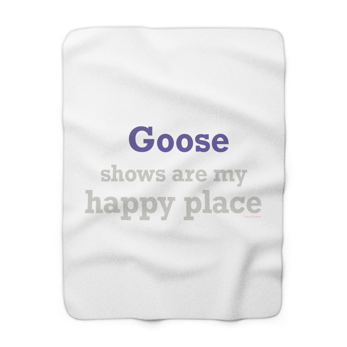 Goose Shows Are My Happy Place - Gray & Purple Sherpa Fleece Blanket
