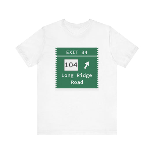 Vintage Merritt Parkway Exit 34 Sign Unisex Jersey Short Sleeve T-Shirt