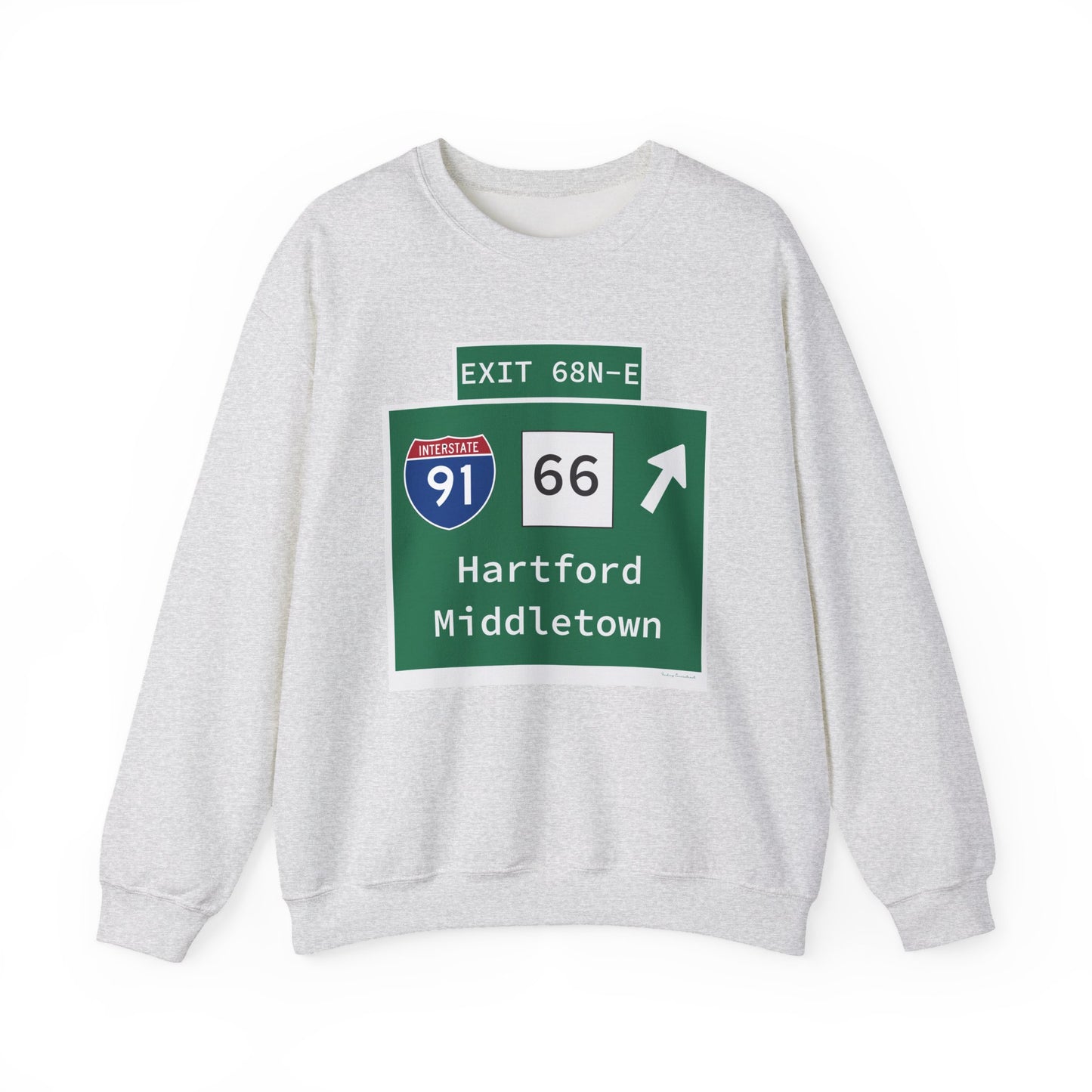 Vintage WCP Exit 68-NE Sign Unisex Heavy Blend™ Crewneck Sweatshirt