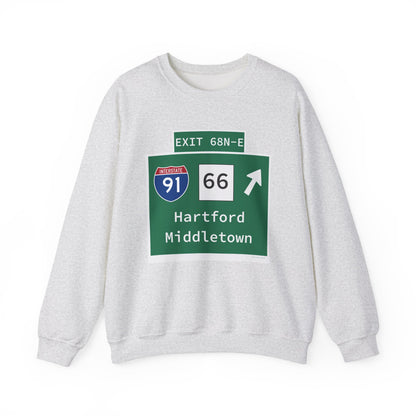 Vintage WCP Exit 68-NE Sign Unisex Heavy Blend™ Crewneck Sweatshirt