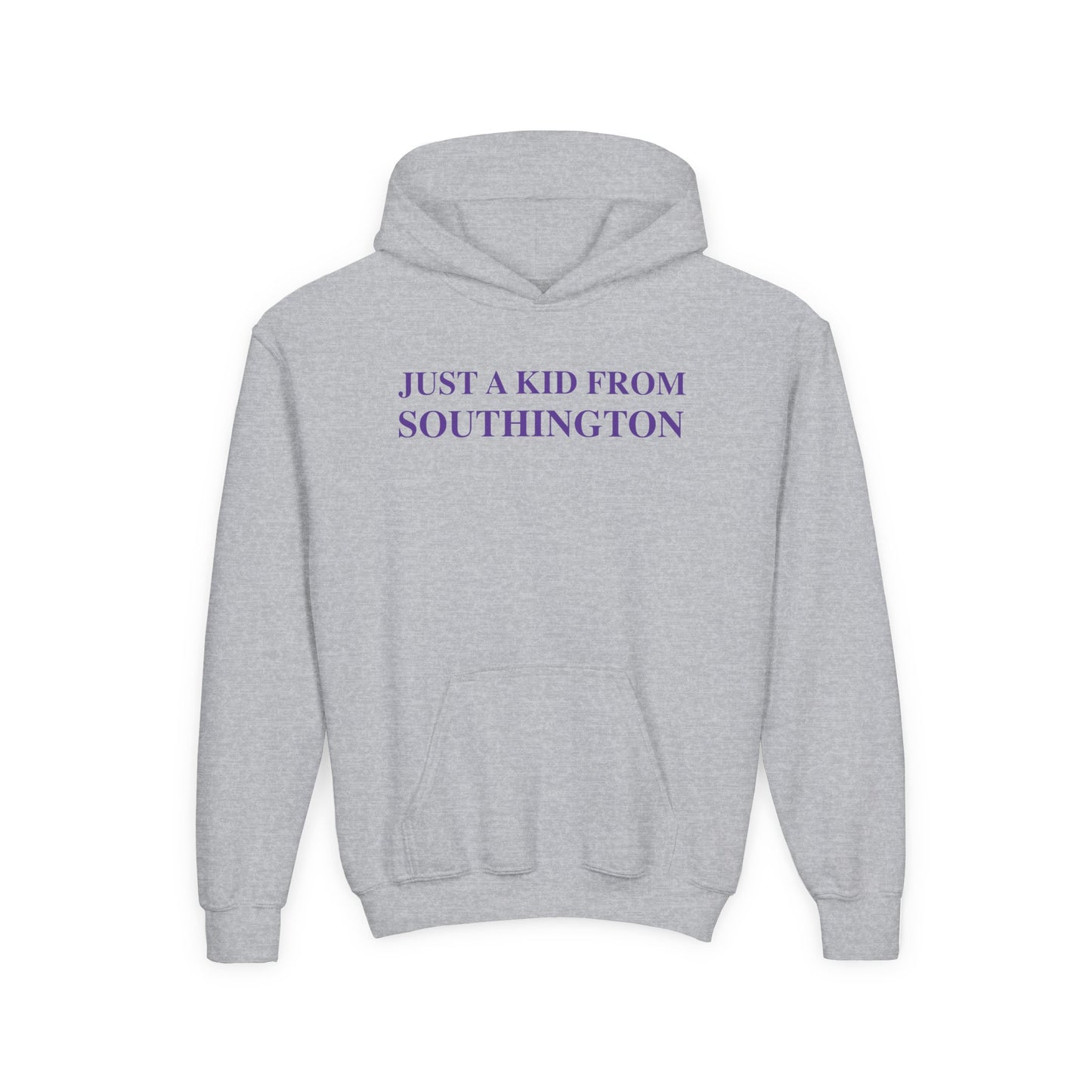 Just a kid from Southington Youth Heavy Blend Hooded Sweatshirt