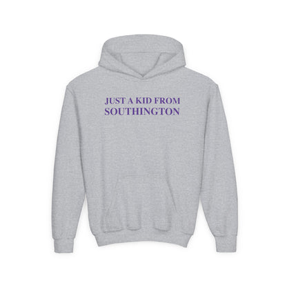 Just a kid from Southington Youth Heavy Blend Hooded Sweatshirt