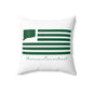 Sherman Connecticut St. Patrick’s Day Flag Spun Polyester Square Pillow