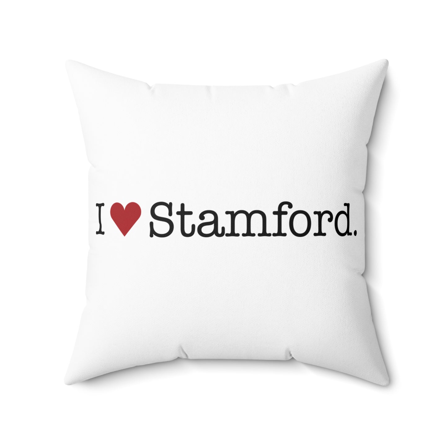 I Heart Stamford. Spun Polyester Square Pillow