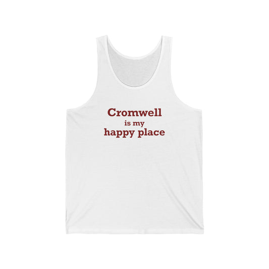 Cromwell is My Happy Place Unisex Jersey Tank Top