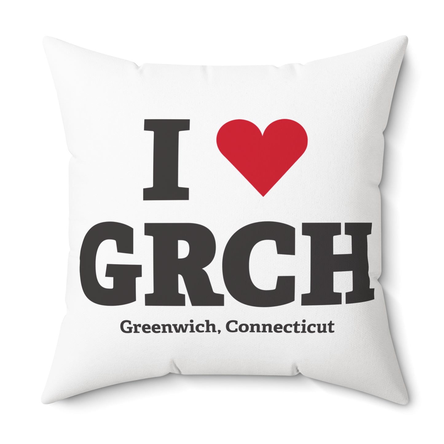 I Heart GRCH Spun Polyester Square Pillow