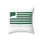 Plymouth Connecticut St. Patrick’s Day Flag Spun Polyester Square Pillow