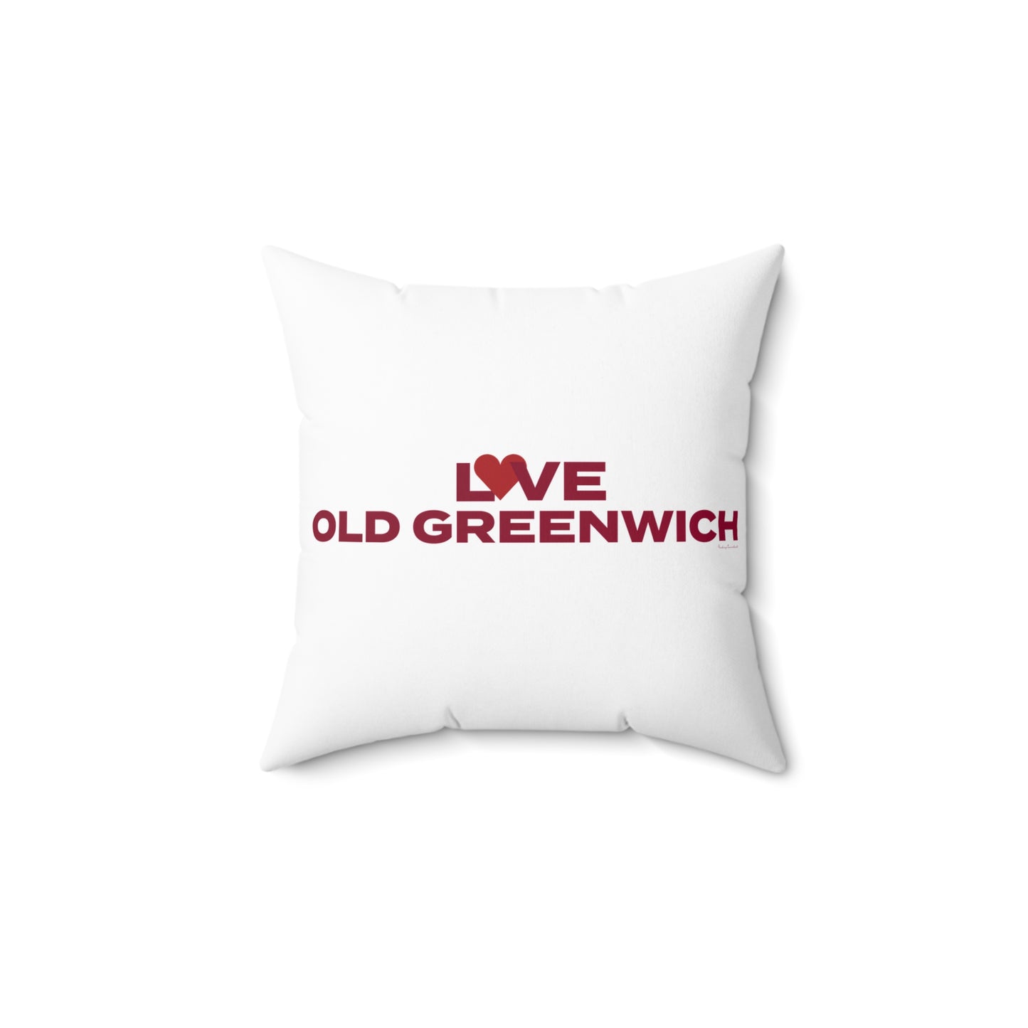 Love Old Greenwich Spun Polyester Square Pillow